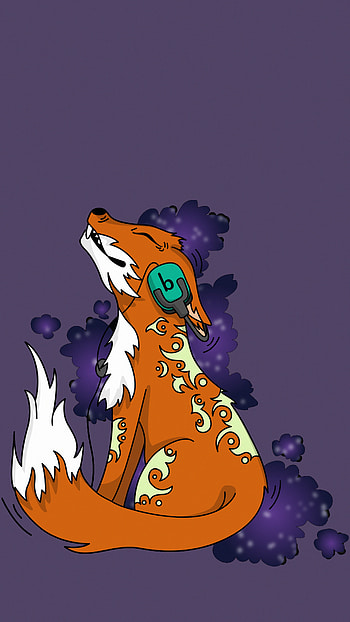 Heads, Violet, Fox, Vector, Purple, Music Lover HD phone wallpaper
