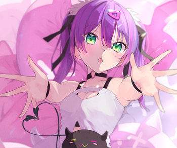Tokoyami Towa, hololive, Tokoyami Towa, Anime, Virtual Youtuber HD wallpaper