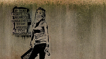 graffiti, Women, Banksy, Artwork, Text, Quote, Minimalism, Inspirational HD wallpaper