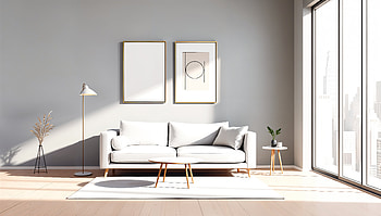 Sunlit Minimal Apartment — Ultra, apartment, sofa, living room, coffee table HD wallpaper