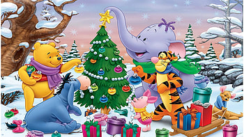 Christmas, Eeyore (Winnie-the-Pooh) HD wallpaper