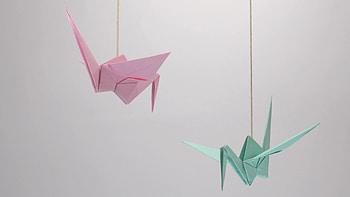 Paper Crane, Two origami cranes, Stock video, Symbolic and graceful HD wallpaper