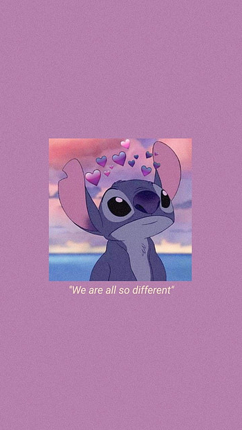Stitch, Quote, Aesthetic, Lilostitch, Purple, Liloandstitch HD phone wallpaper