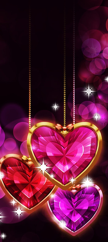 Hearts Marshmalade, red, magenta, diamond, Love, luxury, Premium, heart HD phone wallpaper