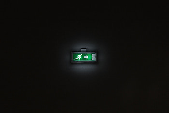 Dark, Illumination, Backlight, Pointer, Sign, Output, Exit HD wallpaper