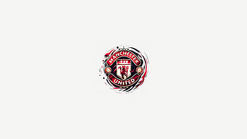 Manchester United, Manchester United F.C., logo, minimalist HD wallpaper