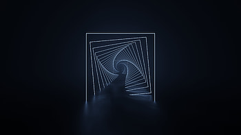 Spiral pattern in the square, lines, digital art HD wallpaper