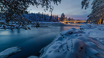 Rivers forests Finland, resolution HD wallpaper