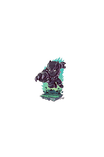 Minimal, black panther, marvel, superhero HD phone wallpaper