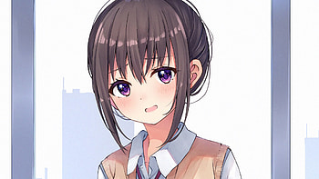 Black Hair Purple Eyes Anime Girl Anime Girl HD wallpaper