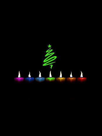 Minimal, candles, Christmas, art HD phone wallpaper