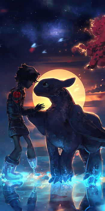 Hiccup (How to Train Your Dragon), Toothless (How to Train Your Dragon), dragon, movie, How to Train Your Dragon: The Hidden World HD phone wallpaper
