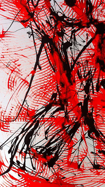 Black And Red, Paint HD phone wallpaper