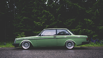 Volvo 242 Vintage, cars, volvo, green, vintage HD wallpaper