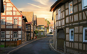 Old Town in Germany, street, old town, Germany, houses HD wallpaper