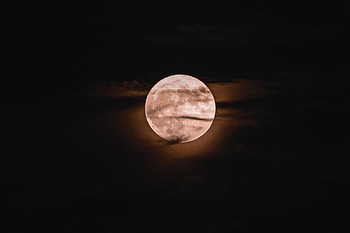 Night, Clouds, Moon, Dark, Full Moon HD wallpaper