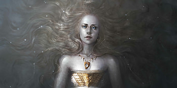 Naiad, golden, mermaid, fantasy, art, ana rone, luminos, girl HD wallpaper