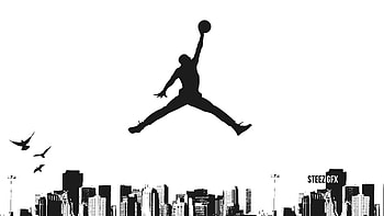 Skyline, Jumpman Logo HD wallpaper