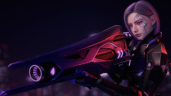 Ares: Rise of Guardians — Cyberpunk Vanguard (MMORPG ), MMORPG, Cyberpunk Girl HD wallpaper