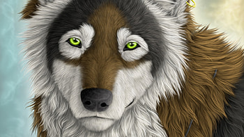 Fantasy Wolf, animal, abstract, fantasy, art work, wolf HD wallpaper