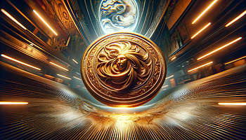 Majestic Gold Coin, gold coin, coin, 3D Art, fantasy, golden HD wallpaper
