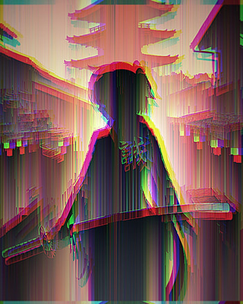 Anime glitch, Vaporwave aesthetic, Abstract , backgrounds HD phone wallpaper