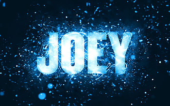 Happy Birtay Joey, , blue neon lights, Joey name, creative, Joey Happy Birtay, Joey Birtay, popular american male names, with Joey name, Joey HD wallpaper