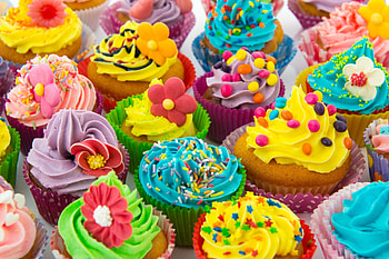 Top cupcakes, background, , High-quality HD wallpaper