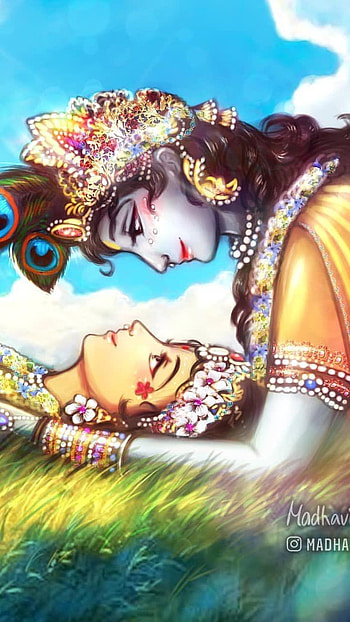 Radha Krishna, prem bhav HD phone wallpaper