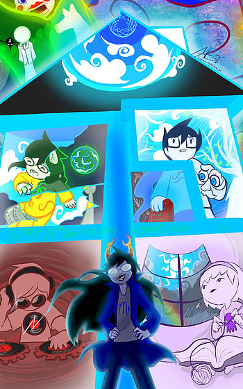 Homestuck backgrounds, Colorful artwork, Quirky characters, Unique comic style HD phone wallpaper