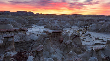 amazing geological formations in new mexico r, camyon, formations, desert, r, rocks, sunset HD wallpaper