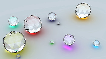 Reflection, 3D, Surface, Form, Diamonds HD wallpaper