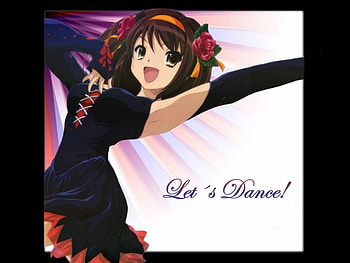 Haruhi Dancing, girl, dancing, outfit, anime HD wallpaper