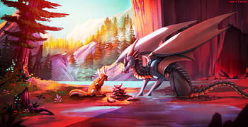 Dragon Wolf Drawings Painting Fantasy , dragon, wolf, drawing, painting, fantasy, digital-art, artist, artwork, deviantart HD wallpaper
