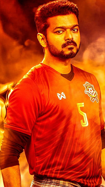 Beast Vijay, Fire Background HD phone wallpaper