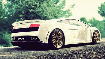 cars lamborghini, road, lamborghini, tree, cars HD wallpaper