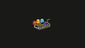 Pacman Minimal , pacman, minimalism, minimalist, artist, artwork, digital-art, dark, black HD wallpaper