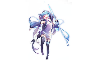 Water bending, anime girl, original HD wallpaper