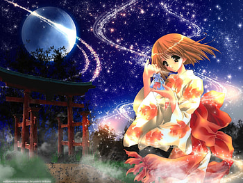 Anime, Shining, Girl, Kimono HD wallpaper