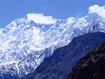 Nature, Sky, Mountains, Clouds, Snow, Vertex, Shadow, Wall, Tops, Greatness, Grandeur HD wallpaper