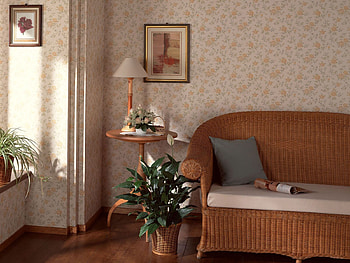 Paintings, Miscellanea, Miscellaneous, Wall, Table, Sofa, Floor Lamp HD wallpaper