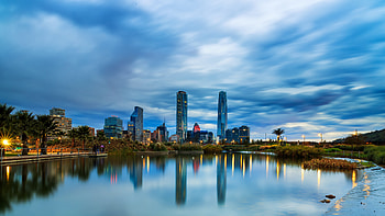 Santiago Chile, Sky, Rivers HD wallpaper