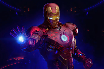 Holographic Iron Man MKIV, iron-man, superheroes, artwork, artist HD wallpaper