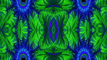 Trippy Psychedelic Fractal, trippy, psychedelic, aesthetic, green, blue, Abstract, fractal, abstract blue, abstract green HD wallpaper