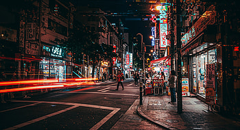 Vibrant Nightlife: A Street graphy Experience, Street graphy, city street, Nightlife, neon lights, urban HD wallpaper