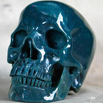Bloodstone Crystal Skull, gem, crystal, march, bloodstone HD wallpaper