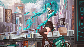 Miku Anime And Manga, hatsune-miku, vocaloid, anime, anime-girl, artist, artwork, digital-art, artstation HD wallpaper