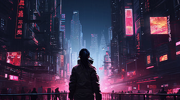 Cyberpunk Sci Fi Girl And The Urban Maze Synthetic Skylines, cyberpunk, scifi, alone, artist, artwork, digital-art, deviantart HD wallpaper