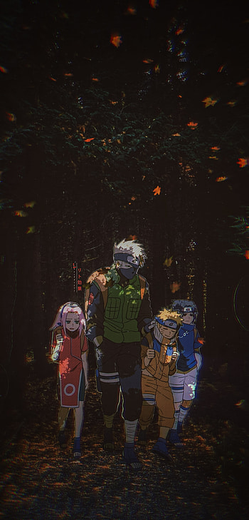 Team 7, sasuke, Kakashi hatake, art, Naruto, 6th hokage, Naruto shippuden, Sakura HD phone wallpaper