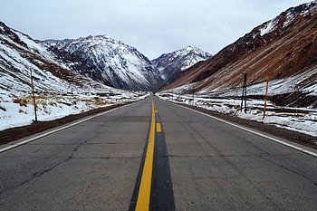Travel Transport Snow Mountain Outdoors, mountains, snow, graphy, outdoors, road HD wallpaper